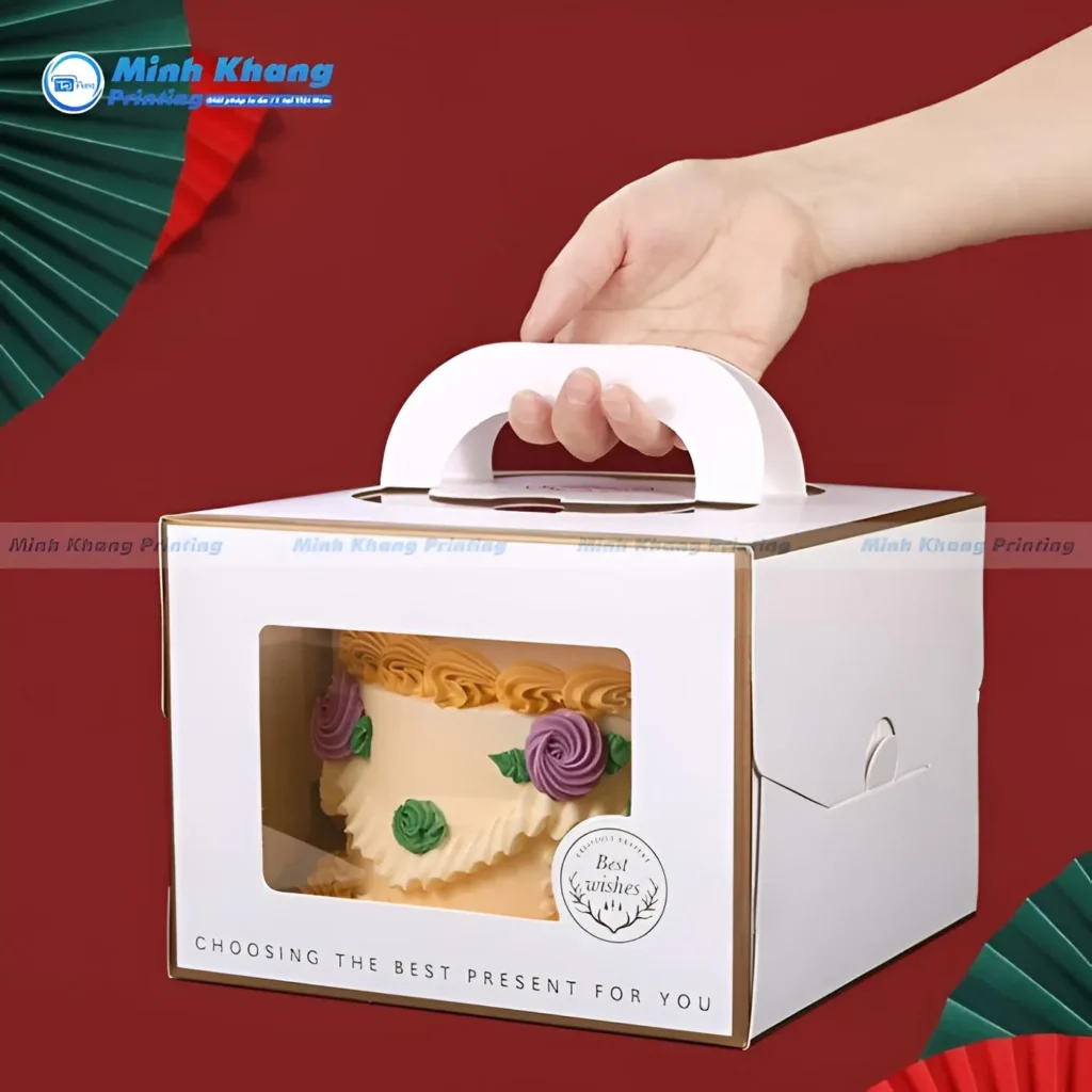 Mẫu Hộp Giấy Đựng Bánh Kem Đơn Giản & Đẹp