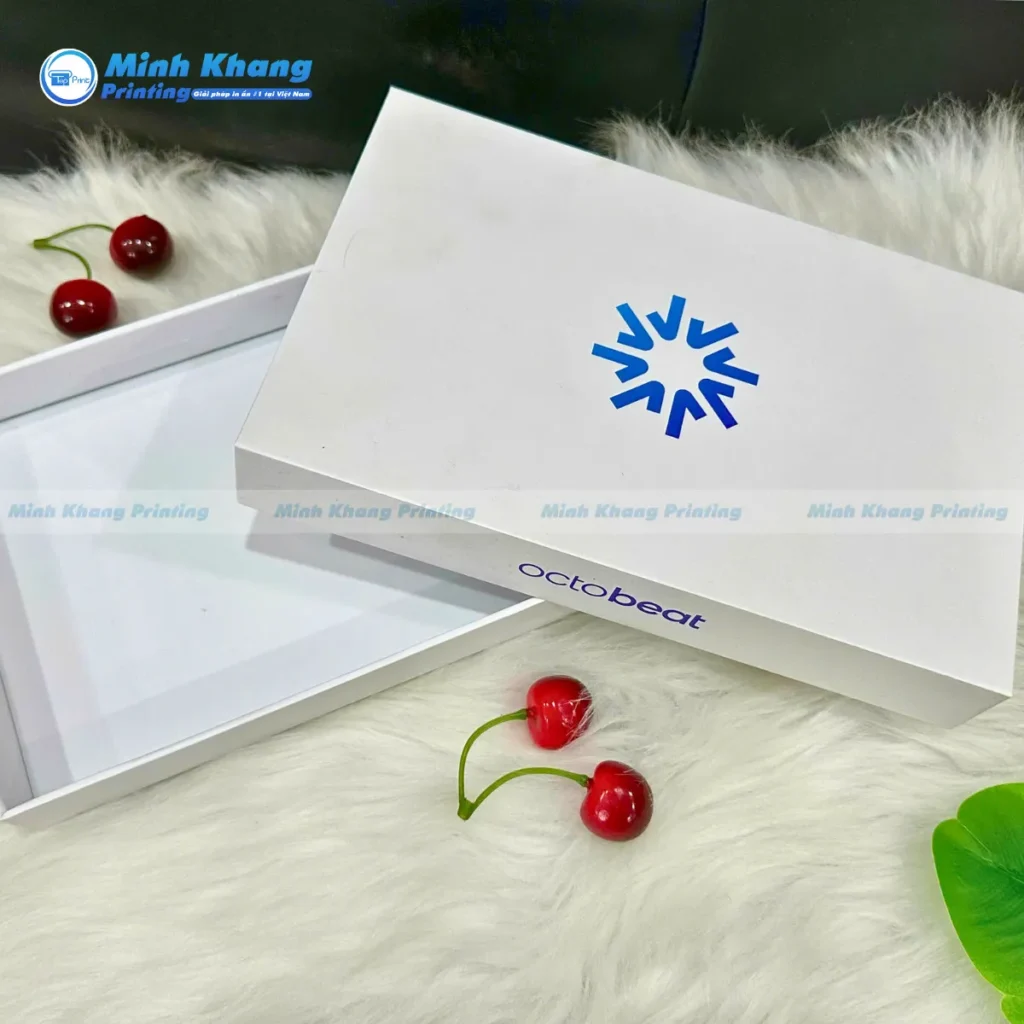 Mẫu hộp giấy trắng nắp âm dương octobeat