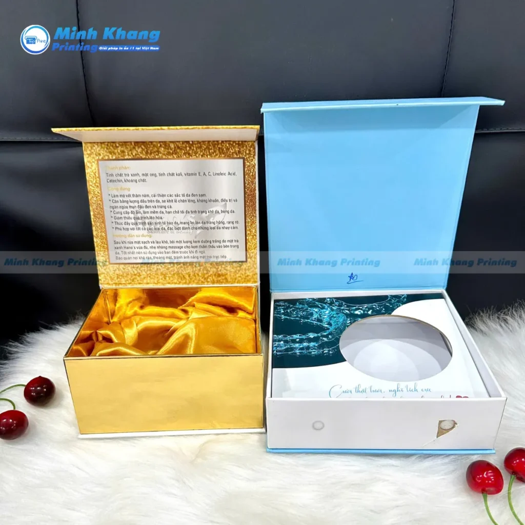 Mẫu hộp giấy nam châm in metalize sang trọng