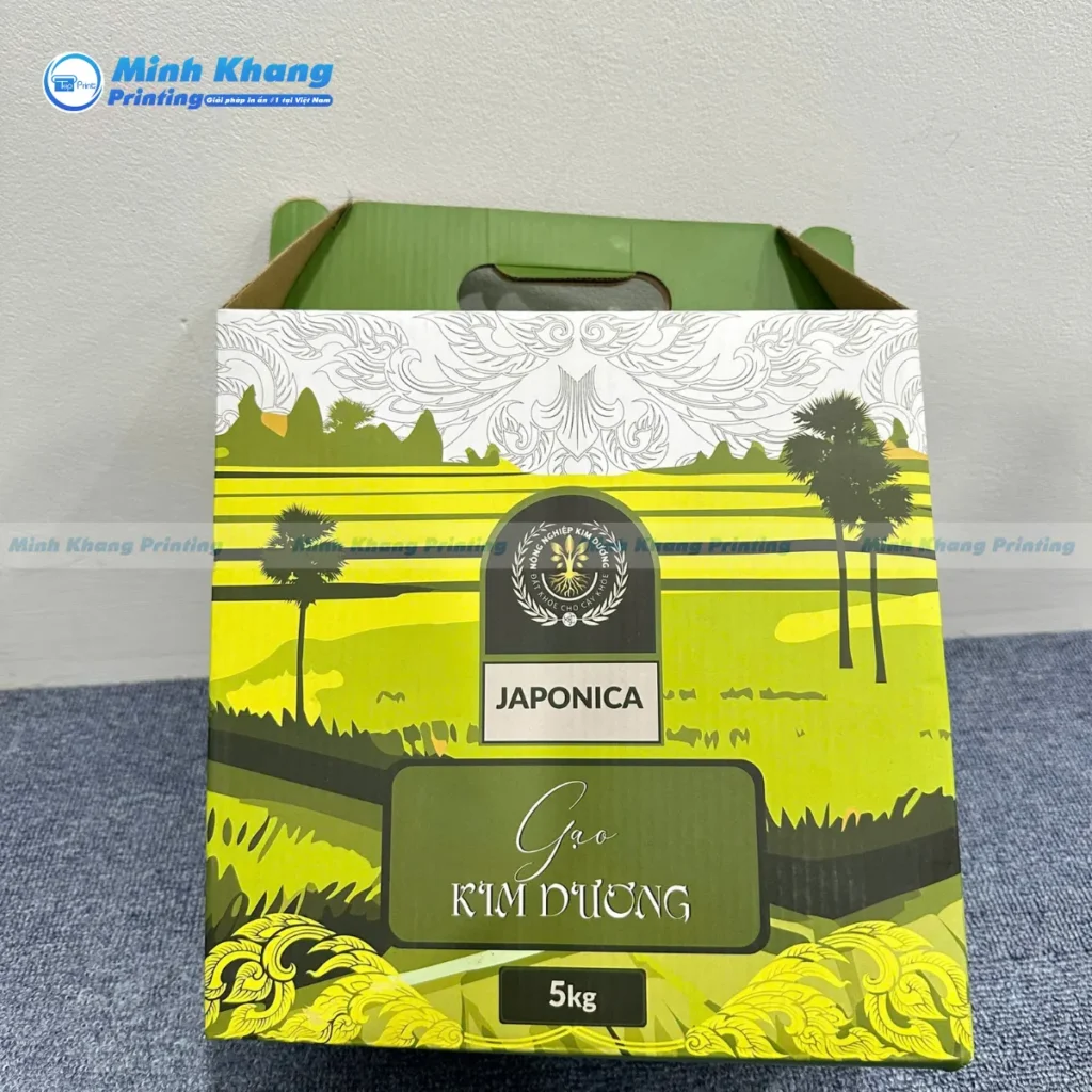 hộp giấy có quai đựng gạo