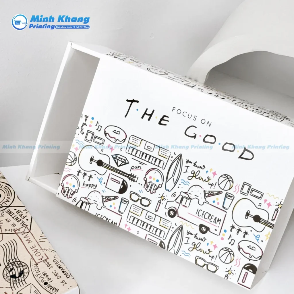 hộp giấy nắp trượt, nắp kéo