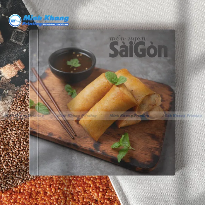 Mẫu Catalogue bìa cứng nhà hàng Món Ngon Sài Gòn
