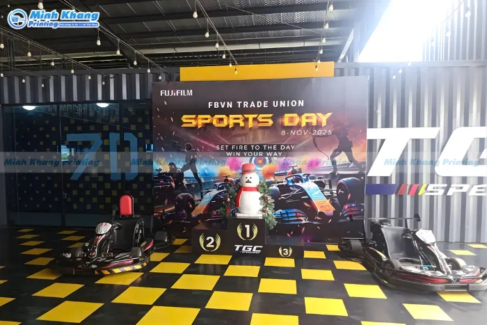 In Backdrop 3D đẹp, chất lượng cao theo yêu cầu