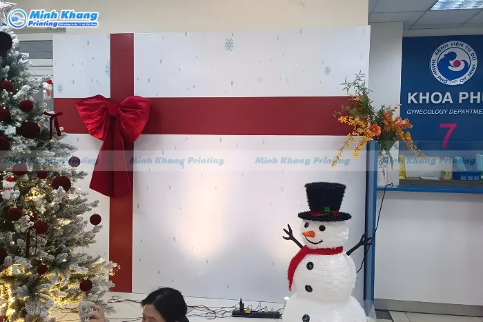 Backdrop in PP bồi Formex sự kiện noel