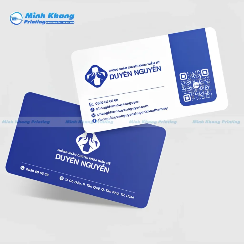 Mẫu card visit bo 4 góc phòng khám chuyên nghiệp