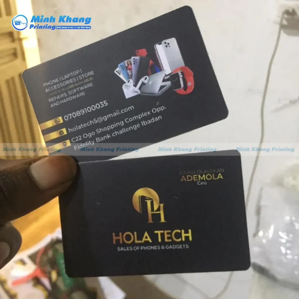 Mẫu danh thiếp, card visit bo góc 2mm cửa hàng & kinh doanh công nghệ