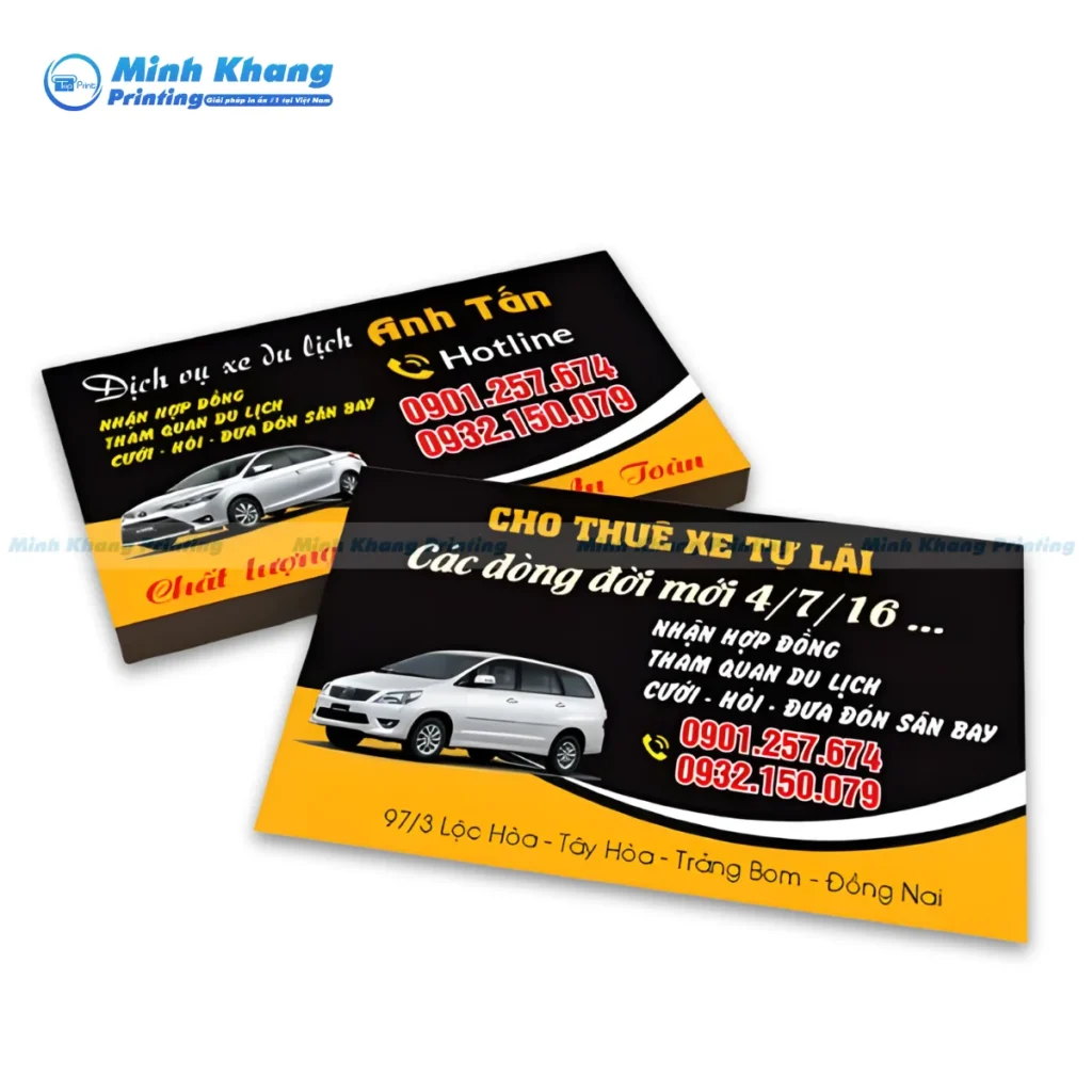 Những Thông Tin Cần Có Trên Card Visit Dịch Vụ Xe