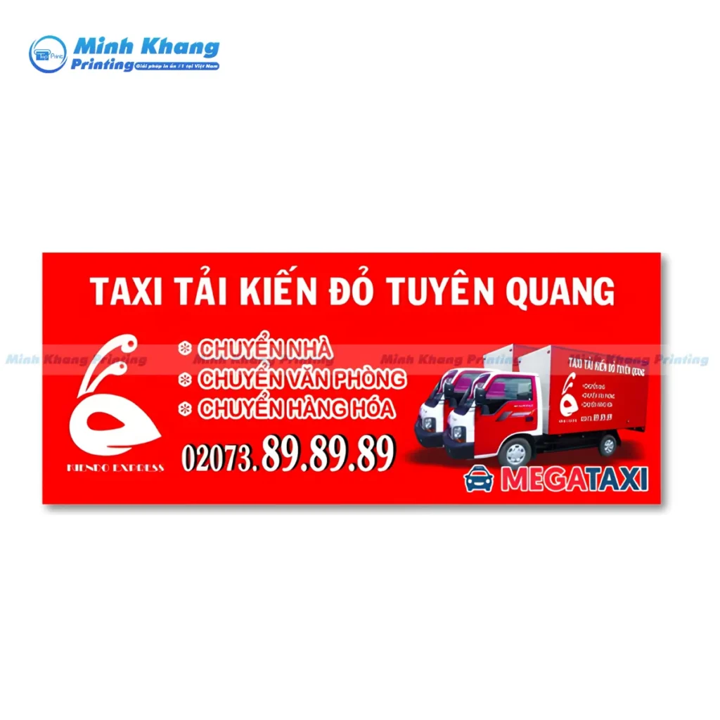 Mẫu name card taxi tải kiến đỏ Tuyên Quang dịch vụ chuyển nhà, văn phòng, hàng hóa