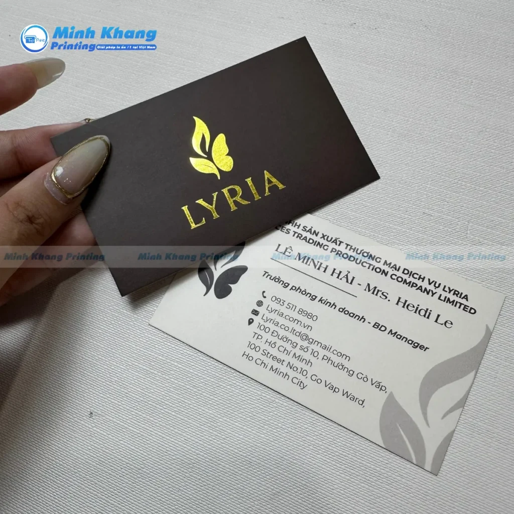 Mẫu name card cao cấp sử dụng kỹ thuật hot foil stamping