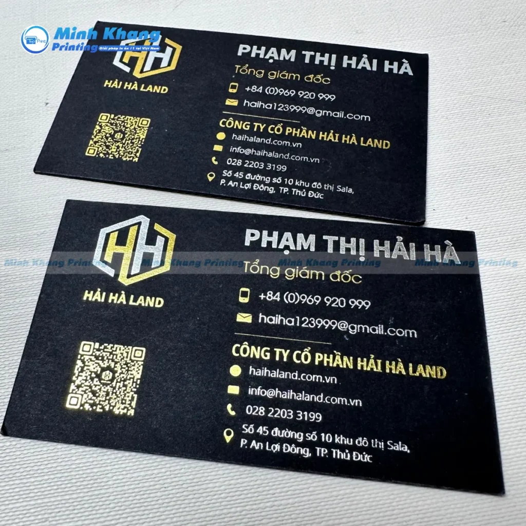 Mẫu card visit giấy mỹ thuật ép kim bạc & vàng đẳng cấp