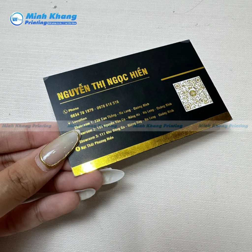 Mẫu card visit ép kim giá rẻ