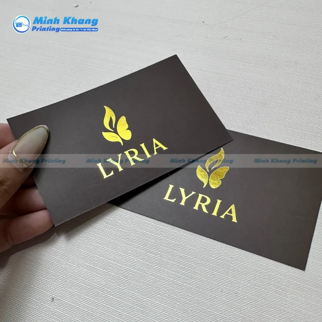 Mẫu danh thiếp ép kim lấy liền tại In Minh Khang