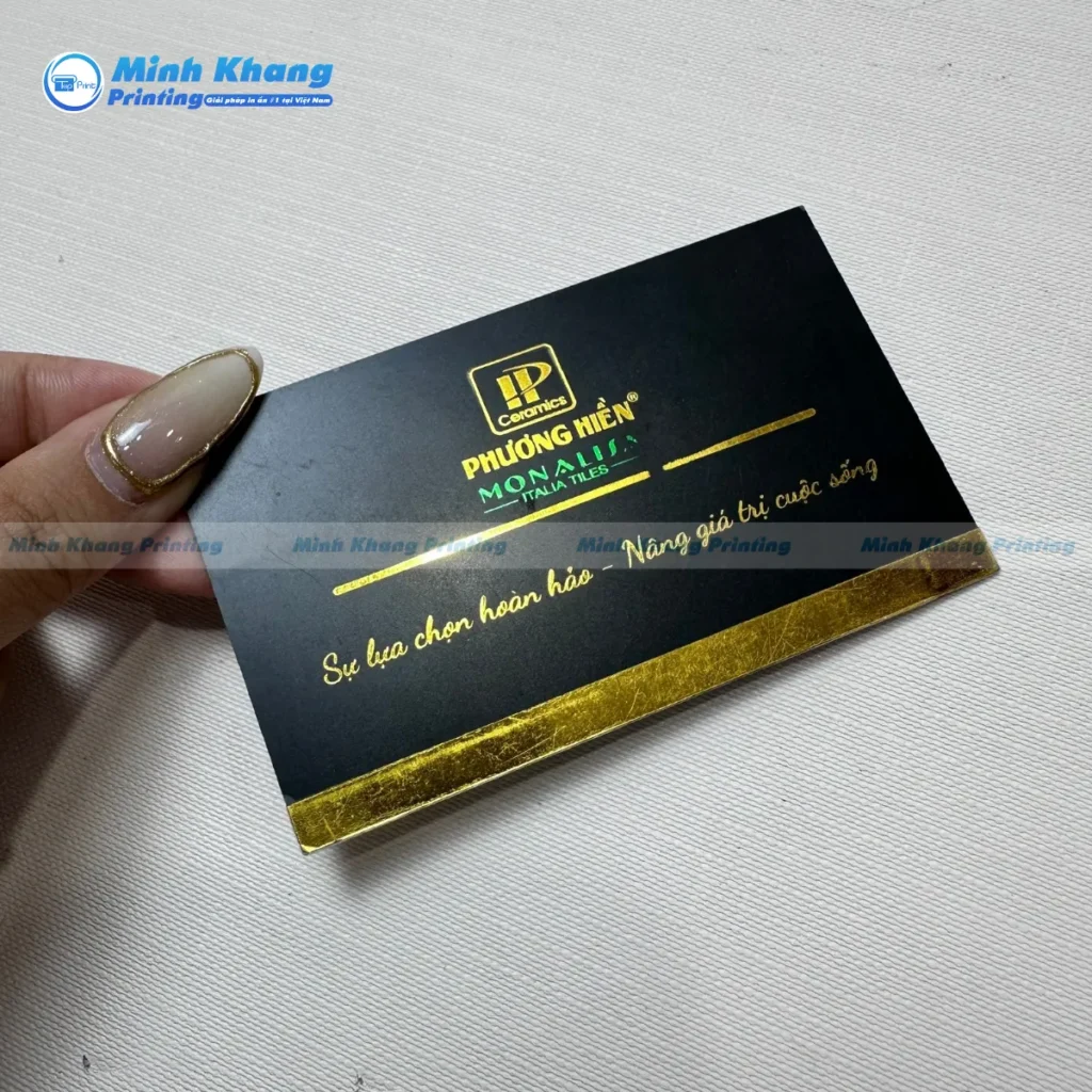 Mẫu name card cao cấp ép kim nhũ vàng