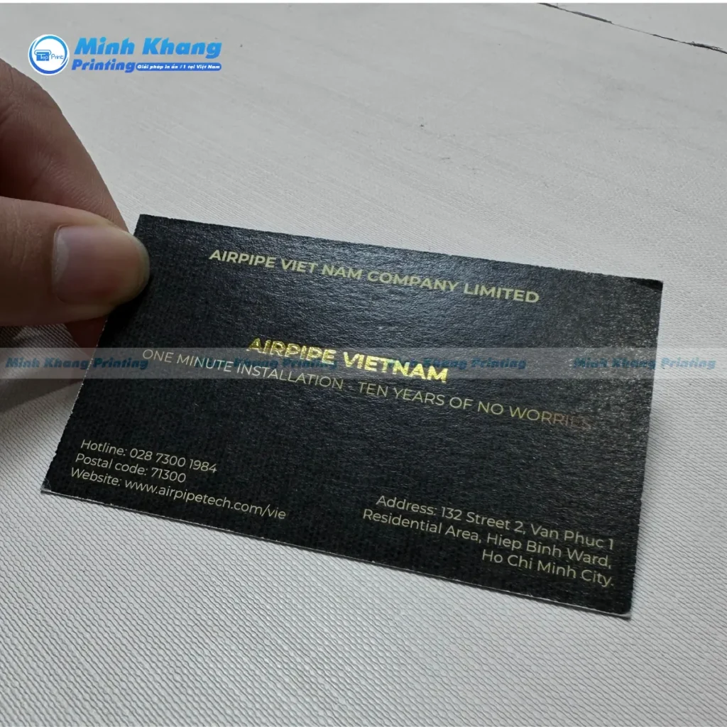 Mẫu card visit dập nổi ép kim tạo hiệu ứng thị giác 3D