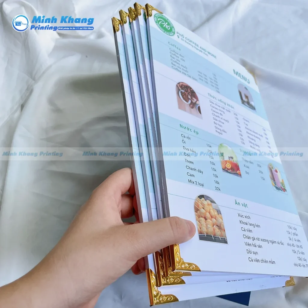 Mẫu thiết kế menu bồi formex đẹp cho quán cafe trà sữa