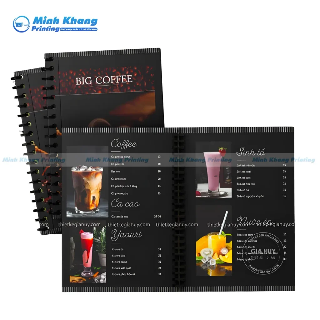 Mẫu bảng giá nhựa được in bằng công nghệ In Offset cho chất lượng màu chuẩn xác