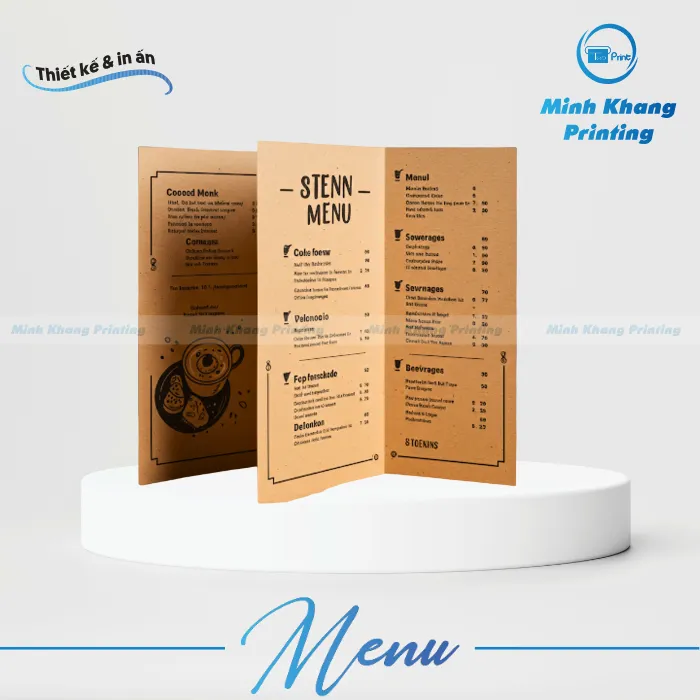 menu giấy kraft