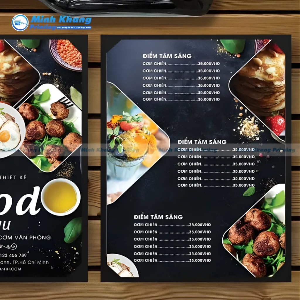 Quy Cách Đóng Cuốn, Kích Thước & In Menu Nhà Hàng Chuẩn
