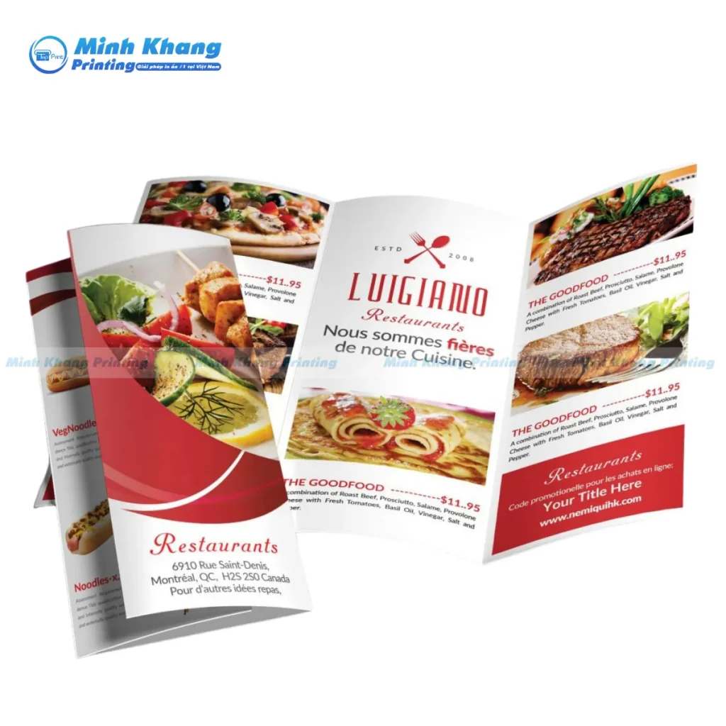 Quy Cách Đóng Cuốn, Kích Thước & In Menu Nhà Hàng Chuẩn