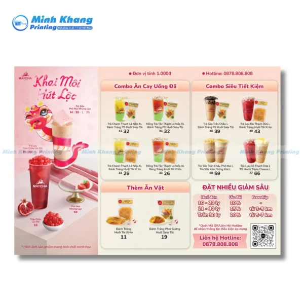 Xu Hướng Thiết Kế Menu Quán Trà Sữa Hiện Đại