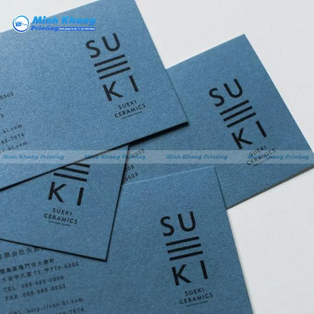 Mẫu name card giấy mỹ thuật thiết kế tối giản phù hợp với doanh nghiệp hiện đại.