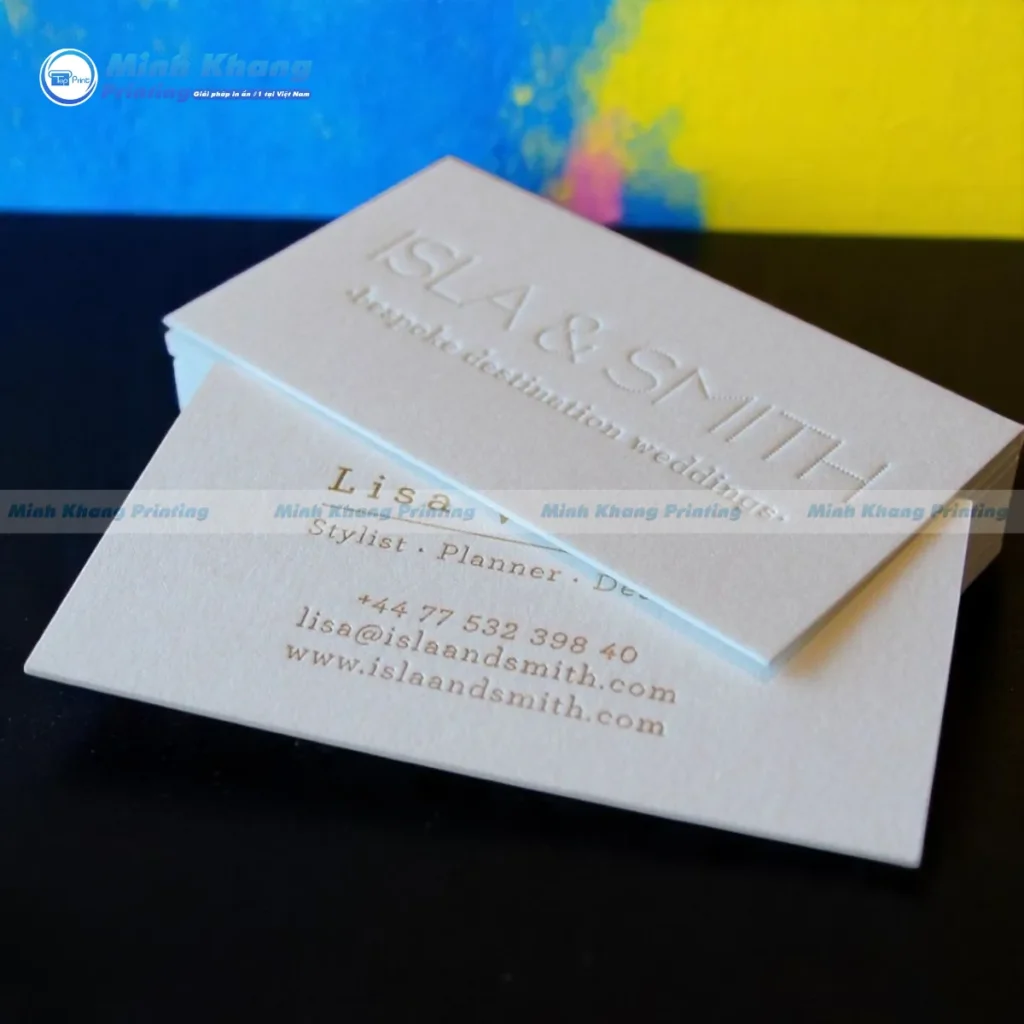 Mẫu name card giấy mỹ thuật in ấn hiện đại