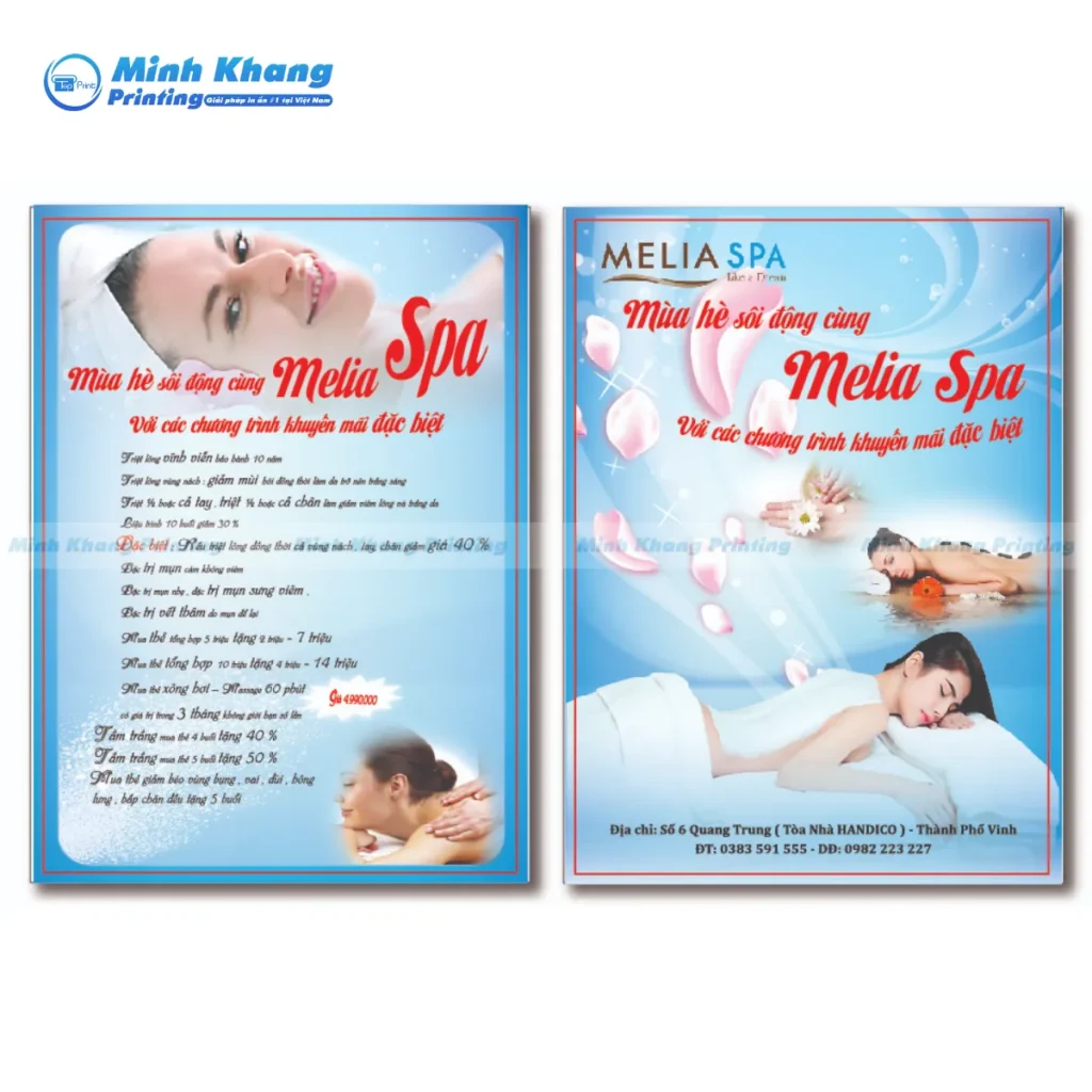 Mẫu tờ rơi gội đầu dưỡng sinh mang phong cách thiên nhiên với hình ảnh thảo mộc và không gian thanh tịnh