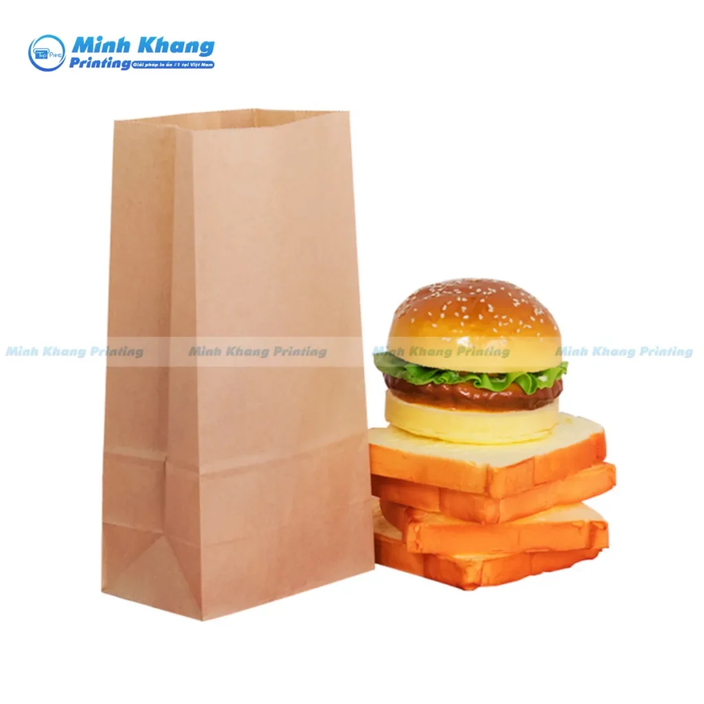 Mẫu túi giấy đựng hamburger có thiết kế tối giản, chuyên nghiệp