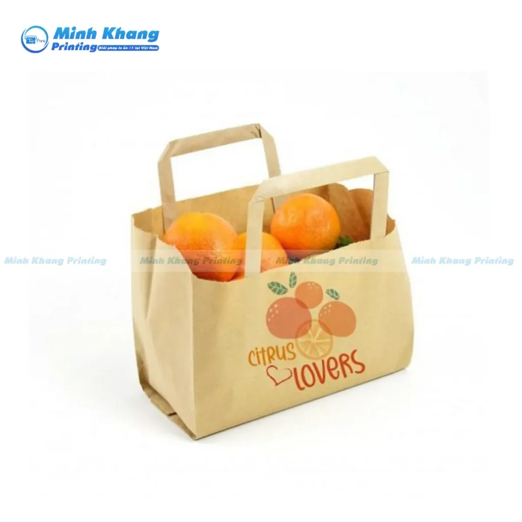 Mẫu túi giấy đựng rau là sự lựa chọn của các chuỗi thực phẩm sạch và Organic hàng đầu Việt Nam