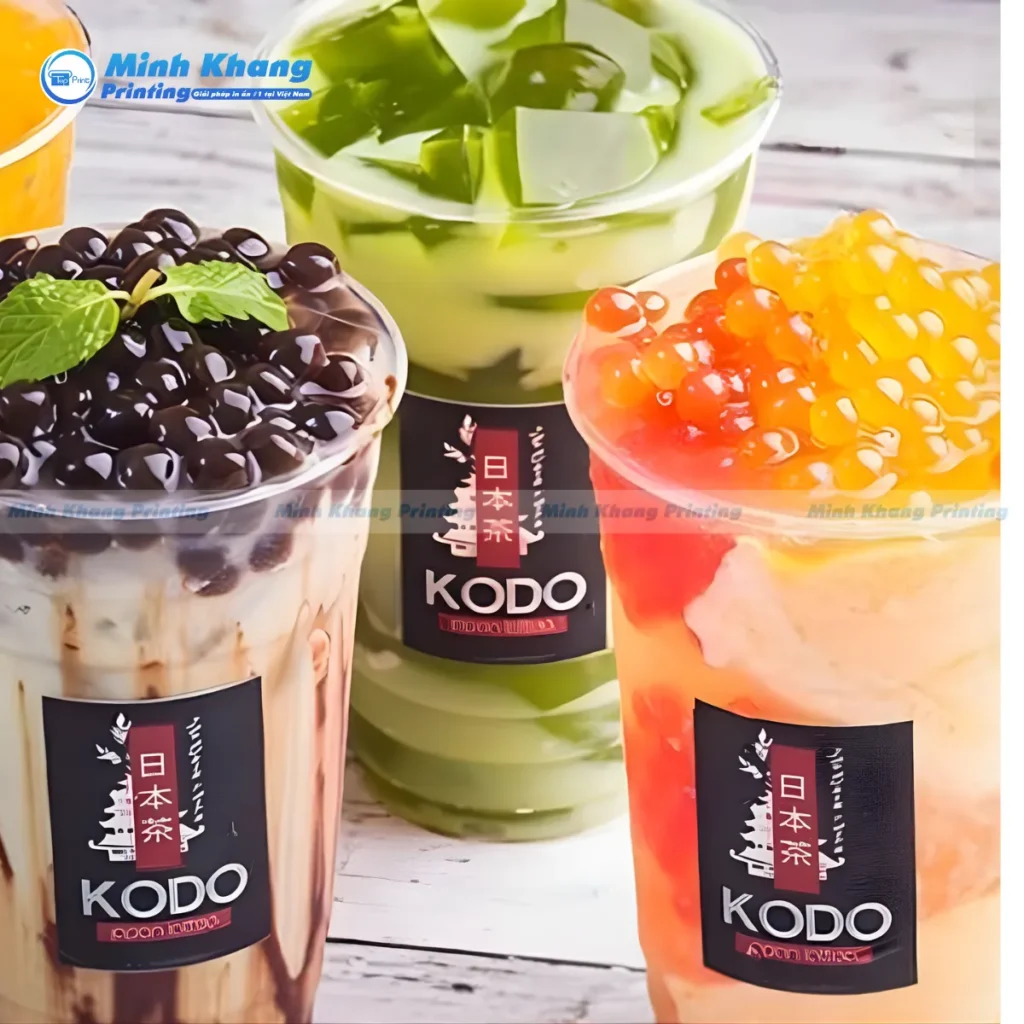 tem dán ly trà sữa