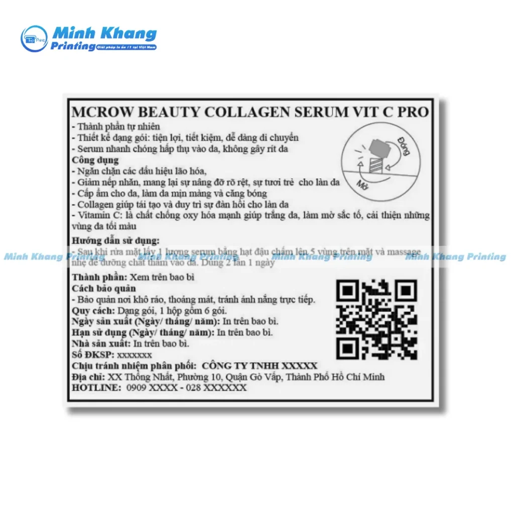 tem phụ sản phẩm 