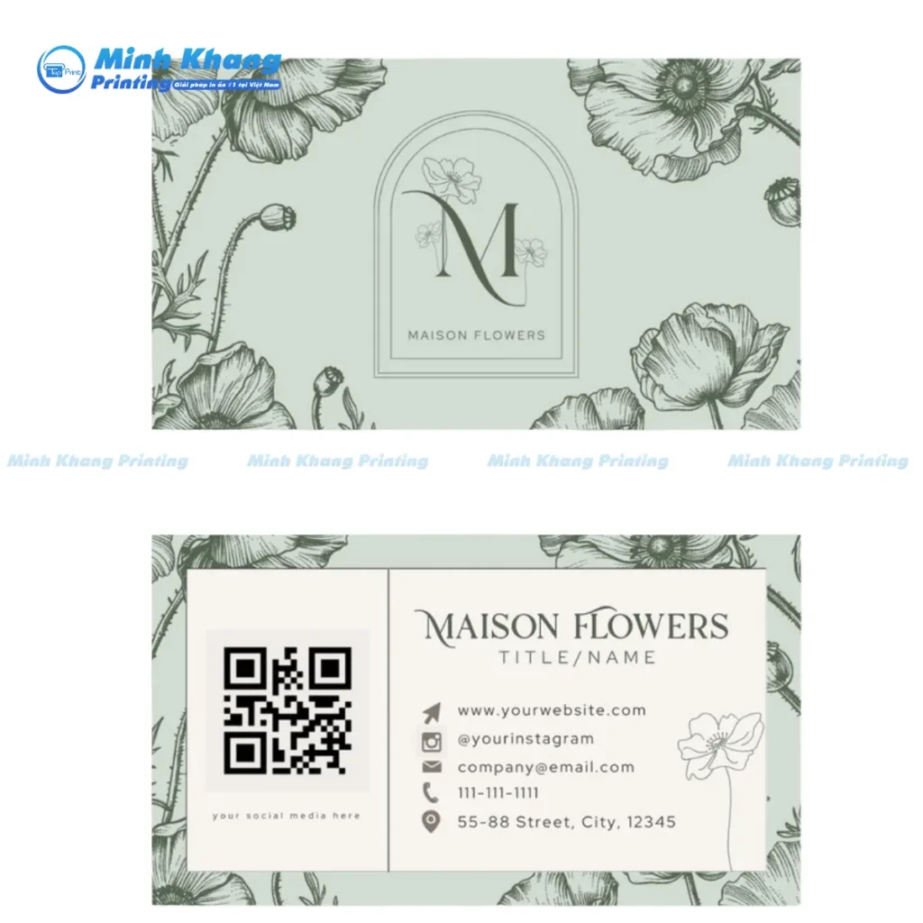 Những Yếu Tố "Vàng" Cần Có Trên Card Visit Shop Hoa