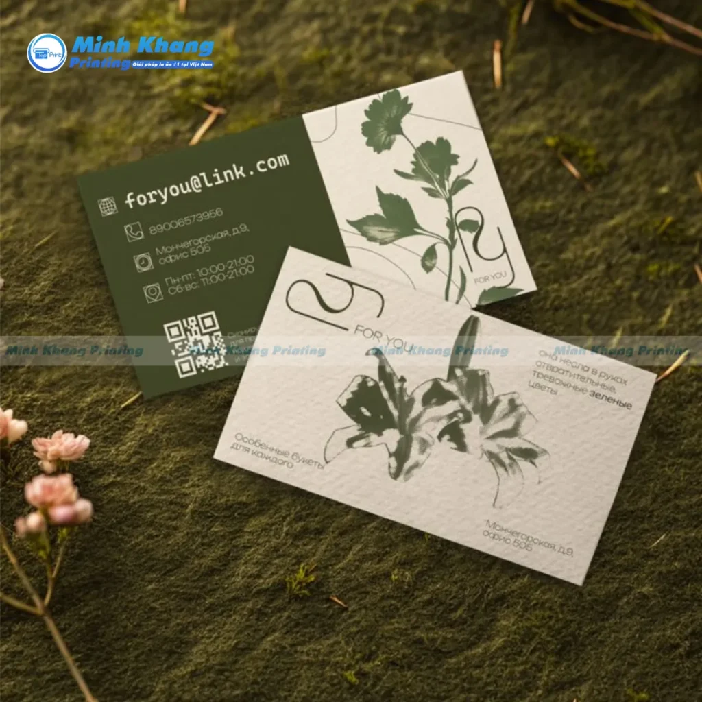 Mẫu card visit shop hoa độc lạ giúp cửa hàng của bạn nổi bật