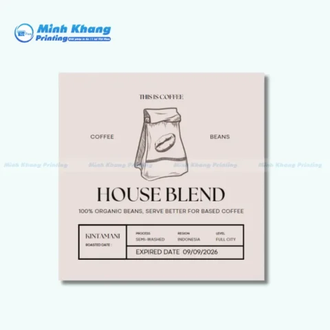 Mẫu Tem Nhãn In Hạn Sử Dụng Cho Túi Giấy Đựng Cà Phê