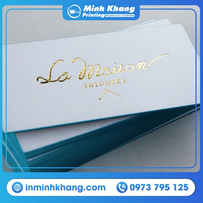 Mẫu Name Card In Lụa Với Nhũ Vàng Đẹp & Sang Trọng