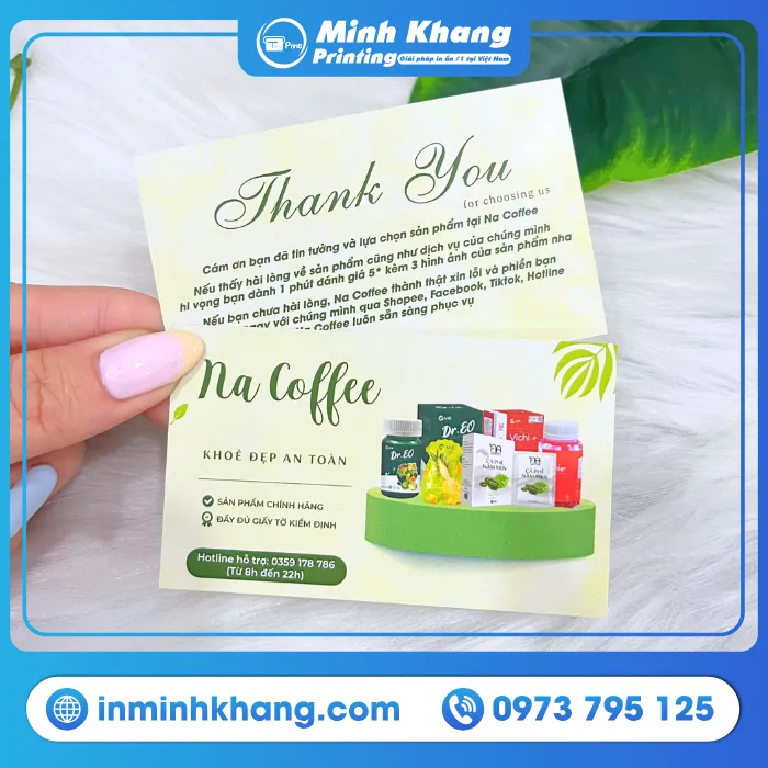 Mẫu Danh Thiếp Na Coffee Đơn Giản Tinh Tế & Thu Hút