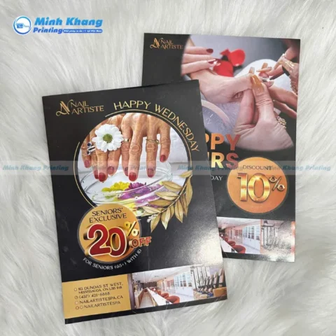 Mẫu tờ rơi khai trương tiệm nail - tiệm làm móng