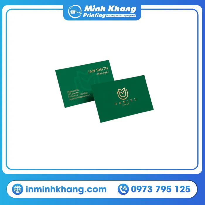 Mẫu Danh Thiếp Cá Nhân Được In Với Kích Thước 88x53mm