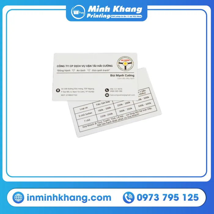 Mẫu Name Card Business Công Ty CP Dịch Vụ Vận Tải Hải Cường
