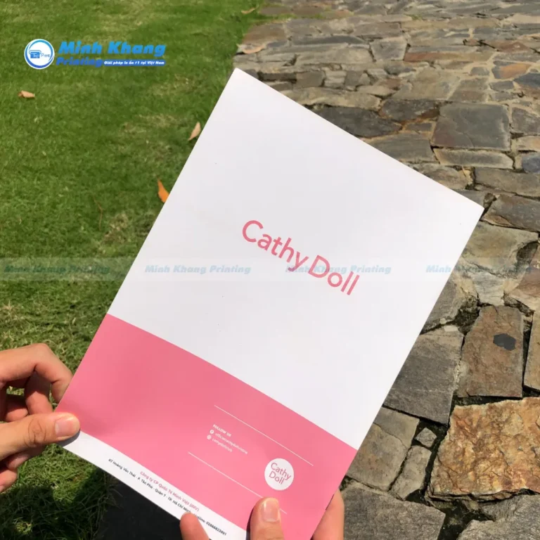 Mẫu Catalogue in giấy Couche, in offset khổ A4, độ dày 300gsm
