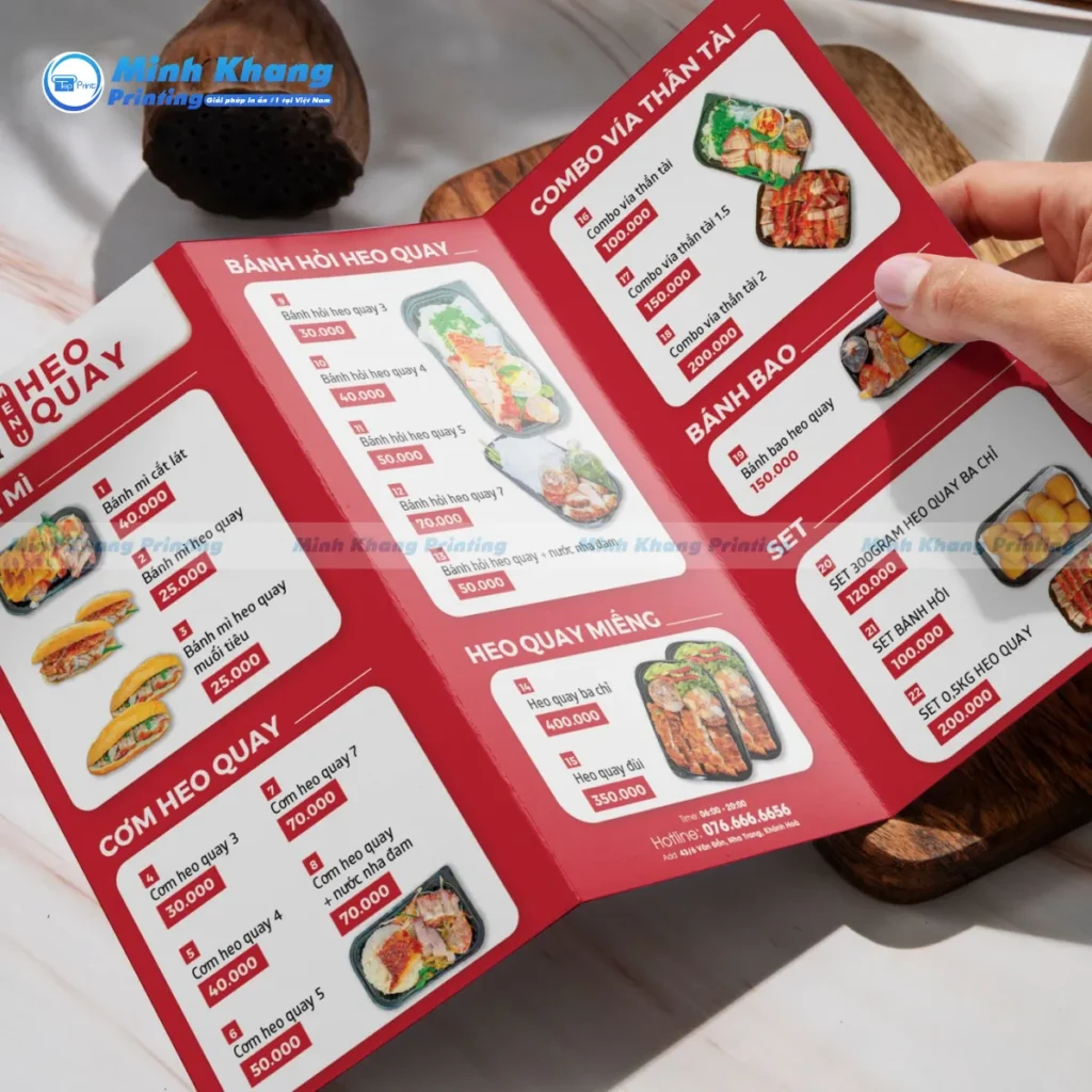 Mẫu brochure giới thiệu công ty lĩnh vực thực phẩm thường sử dụng các tông màu ấm nóng