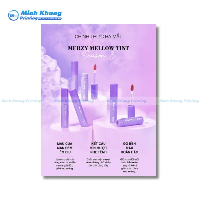 Mẫu Tờ Rơi Giới Thiệu Mỹ Phẩm Dòng Son Merzy Mellow Tint Season 3