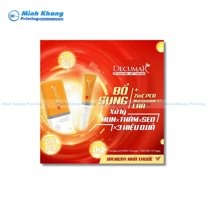 Mẫu Tờ Rơi Quảng Cáo Sản Phẩm Thuốc Chấm Mụn Decumar Mỹ Phẩm Thương Hiệu Việt