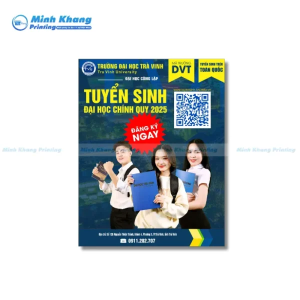 Mẫu Tờ Rơi Tuyển Sinh Đại Học Trà Vinh Đơn Giản & Đẹp