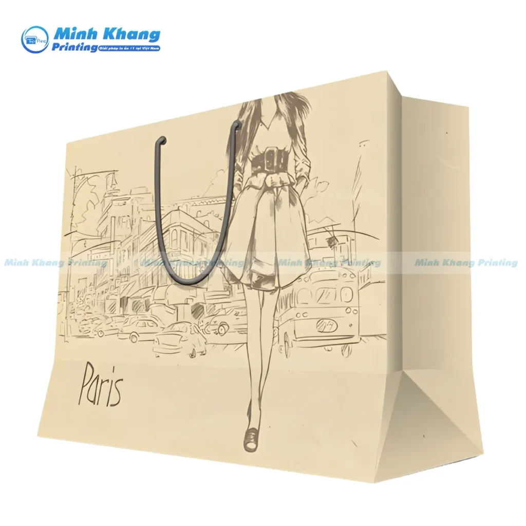 Mẫu túi giấy quần áo in ấn chi tiết, biến chiếc túi thành công cụ marketing hiệu quả