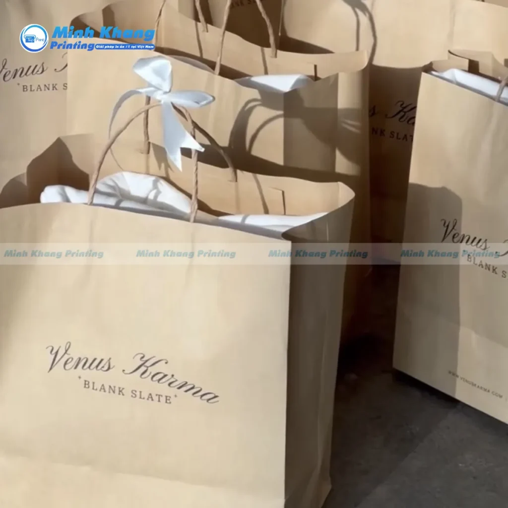 Mẫu túi giấy kraft đựng quần áo cho shop đơn giản & chuyên nghiệp