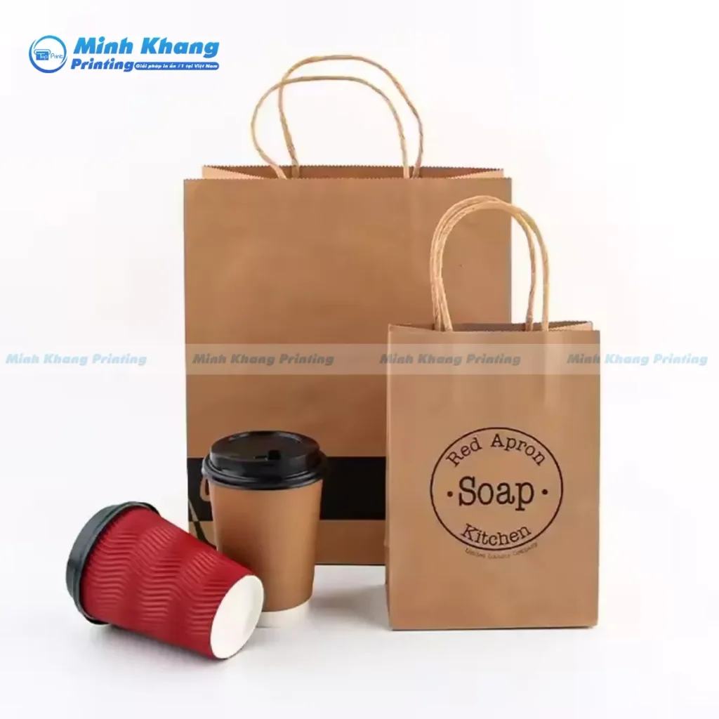 Mẫu túi giấy đựng trà sữa thân thiện môi trường 