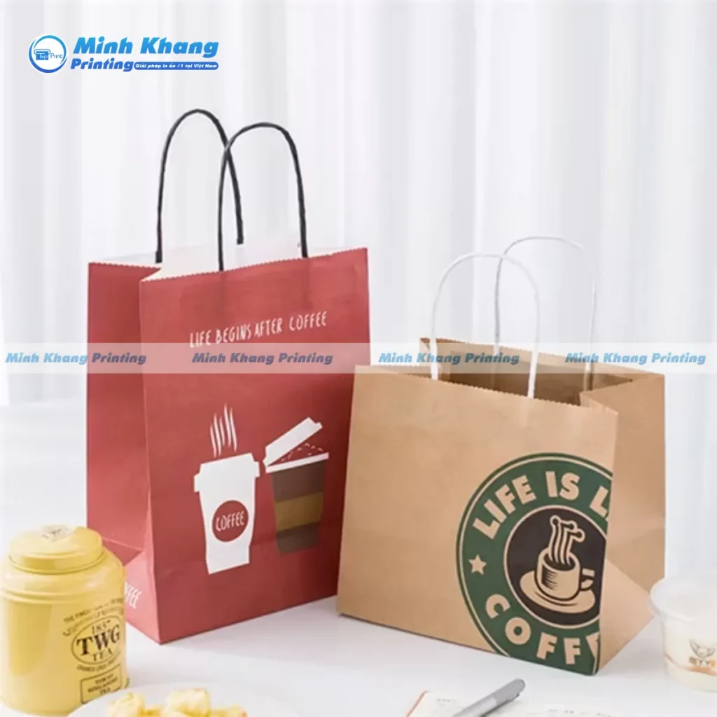 Mẫu túi giấy đựng trà sữa đẹp 