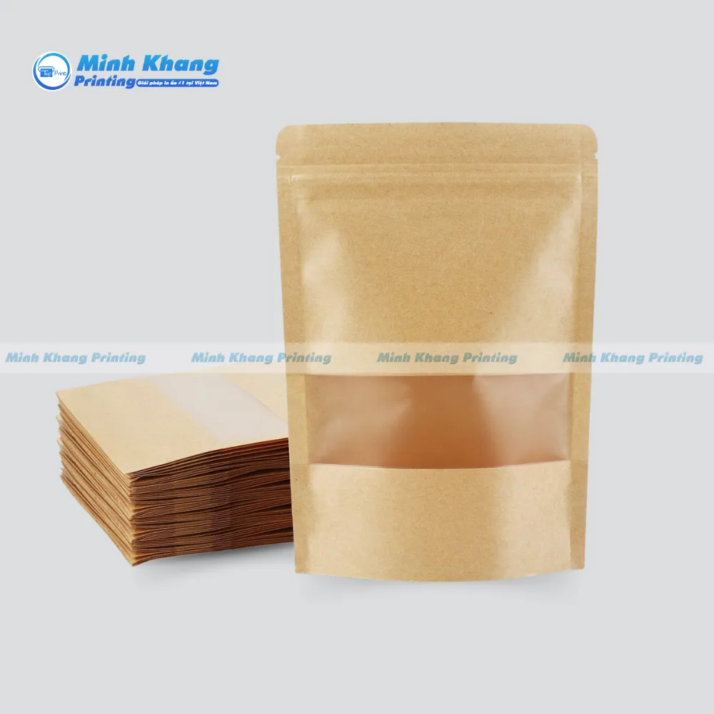 Mẫu Túi Zip Giấy Kraft Có Cửa Sổ Giá Rẻ & Chất Lượng