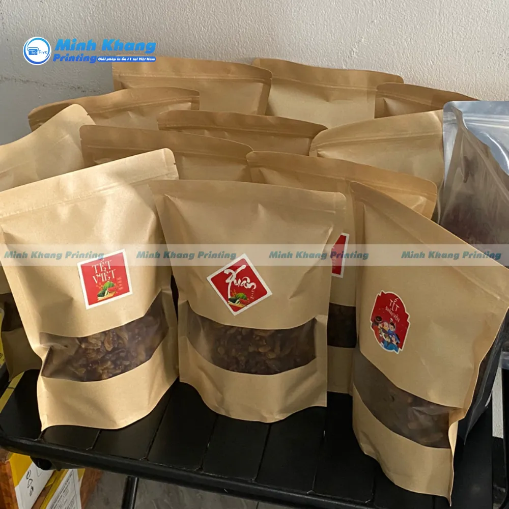 tui zip giay kraft co cua so